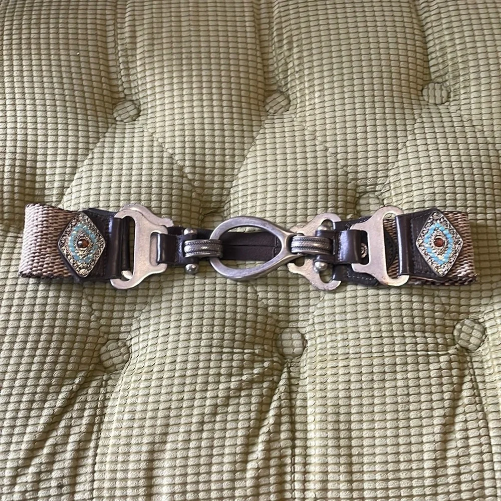 Custom crystal leather belt